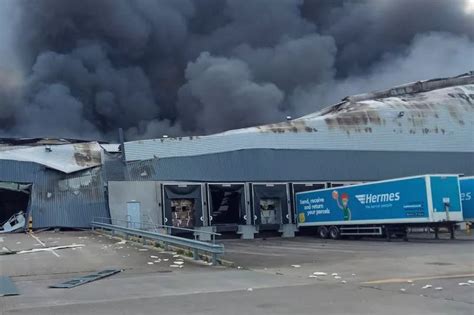 Evri Cannock fire statement as delivery lorry pictured at Super 